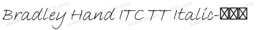 Bradley Hand ITC TT Italic字体转换